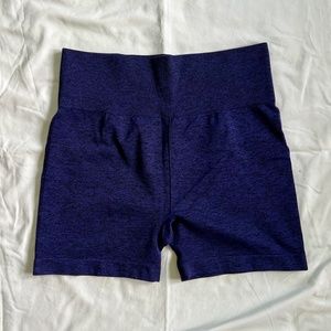 Zyia Dark Navy Seamless Hustle Shorts, XL